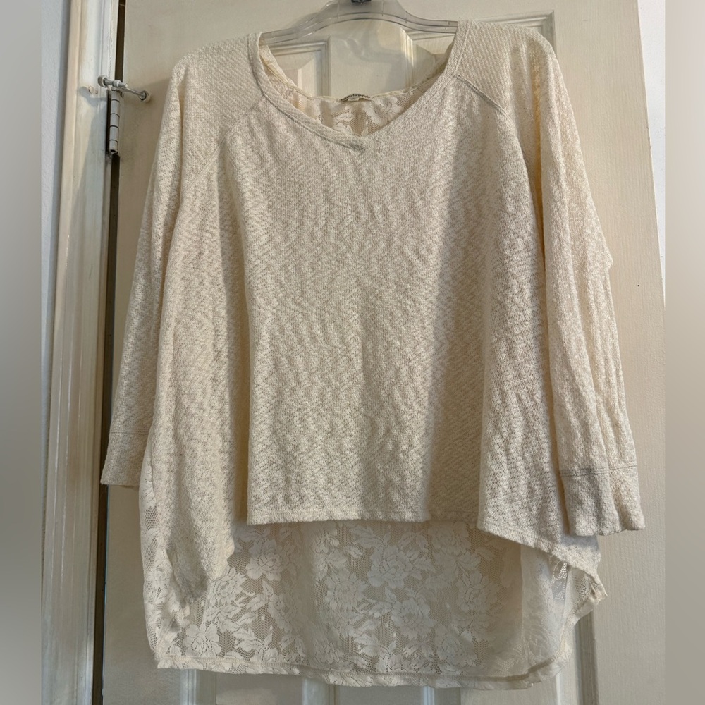 Love on a Hanger Cream Lace Blouse